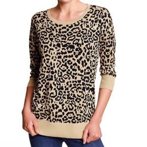 Banana Republic Cheetah Print Sweater Size Large